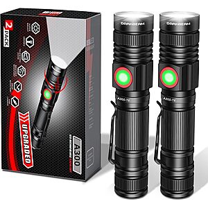 2-Pack DARKBEAM 2000-Lm Max USB Rechargeable Flashlights $6.30 @ Amazon