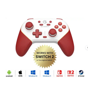 Best Buy - GameSir - Super Nova Wireless Gaming Controller Nintendo Switch & Switch 2/PC/iOS/Android, Hall Effect Stick/Trigger Charging Dock - Red/White - $29.99