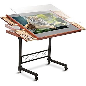 JoyBerri 1500-Piece Jigsaw Puzzle Table w/ Drawers & Adjustable Legs $108 + Free Shipping $107.99