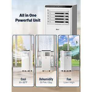 Walmart - DuraComfort 8500 BTU Portable Air Conditioner, 3-in-1 AC Unit for Bedroom, Cools up to 250 Sq.Ft, White - $184.80