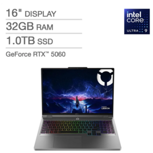 Costco - Lenovo Legion 5i 16" Gaming Laptop - Intel Core Ultra 9 275HX - GeForce RTX 5060 - WQXGA (2560x1600) - Windows 11 Home - 32GB RAM - 1TB SSD - $1299.97