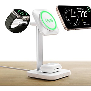 ESR 3 in 1 Wireless Charging Station 15W MagSafe Charger Stand for iPhone (White) $12.99 + Free Shipping w/Prime or $35+