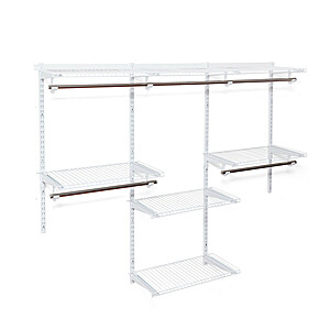 Costway Adjustable Wall Mounted Closet Rack System w/ Shelf $74 + Free Shipping