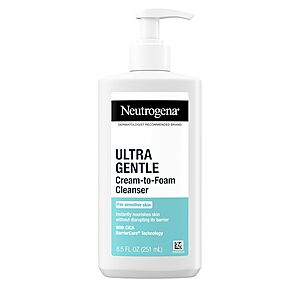 Neutrogena Ultra Gentle Cream-to-Foam Daily Facial Cleanser (8.5-Ounce) $4.33 w/ S&S + Free Shipping w/ Prime or on $35+