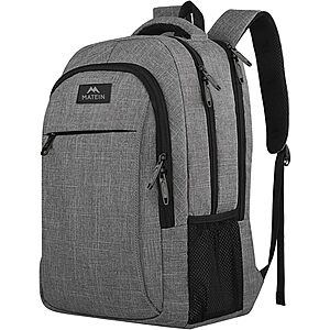 MATEIN Travel 15.6" Laptop Backpack, Grey $18.69