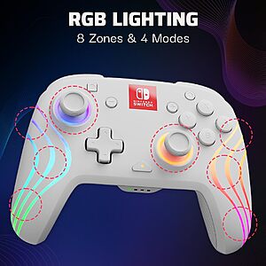 PDP Afterglow Wave Wireless RGB Gaming Controller for Nintendo Switch 2 $29.99