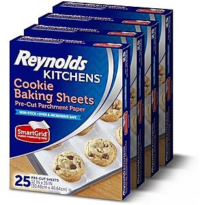 [SnS, AC] $10.58* | 100-Count Reynolds Kitchens 12" x 16" Pre-Cut Parchment Baking Sheets at Amazon