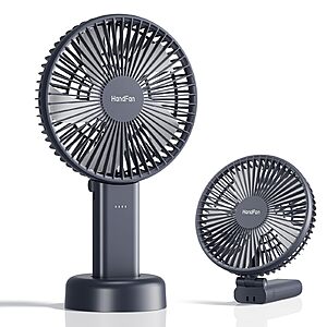 6.5" HandFan 4000mAh 180° Foldable 6-Speed Handheld Fan $14.99 + Free Shipping w/ Prime or on $35+