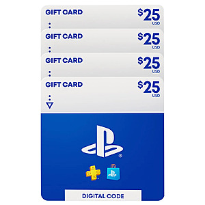 Sony PlayStation $100 in Digital Gift Cards $89.99