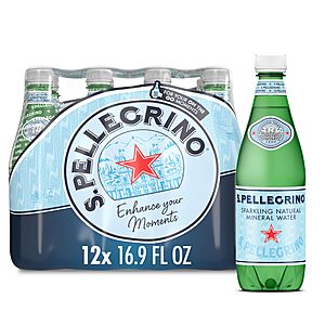 36ea:S.Pellegrino Sparkling Natural Mineral Water, Plastic Bottles, 16.9 Fl Oz $24.20 or less CLIP Q S&S Free Shipping