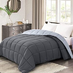 Prime: Homelike Moment Down Alternative Reversible Comforter (Dark Grey/Light Grey, King) $19.19 + Free Shipping w/ Prime or on $35+