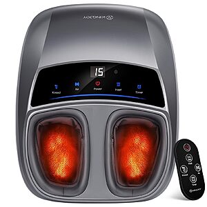 Kingjoy Shiatsu Foot Massager w/ Heat & Deep Kneading for Neuropathy & Plantar Fasciitis (Gray) $55 + Free Shipping