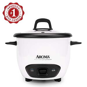 AROMA® 6-Cup (Cooked) / 1.5Qt. Rice & Grain Cooker, White, New, ARC-743G $11.98