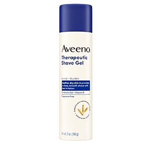 Aveeno Therapeutic Shave Gel for Women & Men, Sensitive Skin Shaving Cream , 7 Oz $2.69