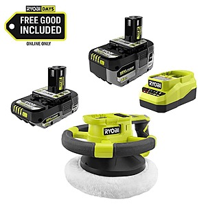 Ryobi ONE+ 18V HIGH PERFORMANCE Kit w/ 4.0 Ah Battery, 2.0 Ah Battery, Charger, & FREE ONE+ Cordless Random Orbit Buffer $99