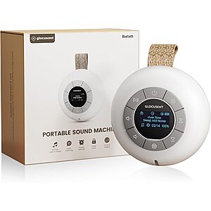 Glocusent Portable White Noise Sound Machine w/ 62 Sounds, 5W Speaker & 30-Hour Battery $9.11 + Free Shipping w/ Prime or on $35+
