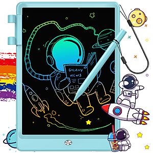 10" FLUESTON LCD Writing & Drawing Tablet Colorful Doodle Board (Delightful Dolphin Blue) $4.50 + Free Shipping w/ Prime or on $35+