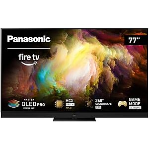 $1299.99* | 77" Panasonic Z8 OLED 4K UHD 144Hz TV (2025) at Amazon