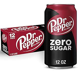[SnS, AC] $4.58** | 12-pk 12-oz Dr Pepper Zero Sugar Soda at Amazon