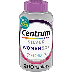 200-Count Centrum Silver Women's 50+ Multivitamin w/ Vitamin D3 & B Vitamins $10.43 w/ S&S + Free Shipping w/ Prime or on $35+