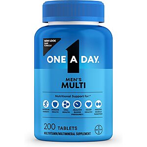 200-Count One A Day Men's Multivitamin Tablets w/ Vitamin D, Zinc & B Vitamins $9.55 w/ S&S + Free Shipping w/ Prime or on $35+