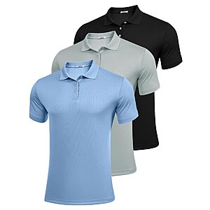 PINSPARK Golf Polo Shirts for Men Quick Dry Short Sleeve Collared Shirt Slim Fit Summer Casual Polos Shirt $23.75