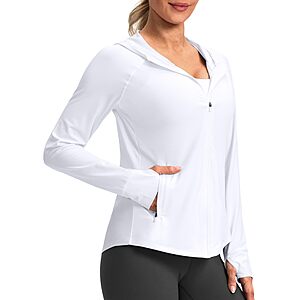 G Gradual Women's UPF 50+ Sun Protection Hoodie Jacket (White or Black) $14.99 + Free Shipping w/ Prime or on $35+