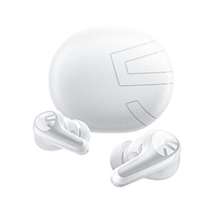 SoundPEATS C30 Hybrid ANC Earbuds with LDAC Hi-Res Audio, White or Purple $23.96