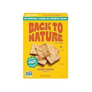 [SnS] $2.63** | 6.5-Oz Back to Nature Crispy Wheat Crackers at Amazon
