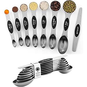 $5.99* | 8-Pack ChefAide Stainless Steel Magnetic Measuring Spoons Set at Amazon