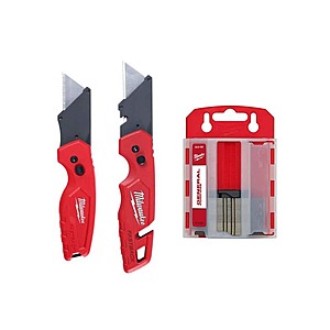 FASTBACK Folding Utility Knife Set (2-Piece) with Utility Blade (50-Pack) $24.97