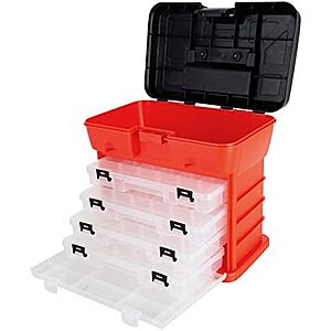 $16.93* | Stalwart Portable Small Parts Organizer w/ 4 Removable Multi-Compartment Trays at Amazon