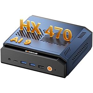 $1169* | BOSGAME VTA-439 Mini PC: Ryzen AI 9 HX 470, Radeon 890M, 32GB DDR5, 1TB SSD, OCulink at Amazon