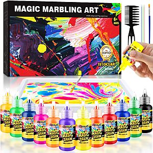 42-Piece Titoclar Water Marbling Paint Kit $9.99 + Free Shipping w/ Prime or on $35+