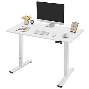 Homall 40" × 24" Electric Height Adjustable Standing Desk(White) $62.69 + Free S&H at Walmart