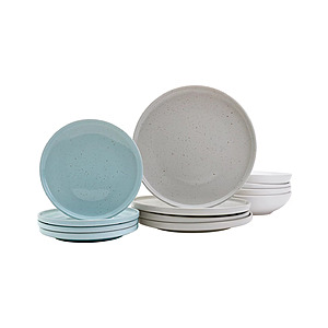 12-Piece Haven Speckled  Assorted Dinnerware Sets Or Blue Mykonos $24.99 & More + Free Pickup at Macys or Free Shipping on $39+