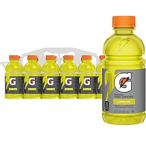 Gatorade Thirst Quencher, Lemon-Lime, 12 Fl Oz (Pack of 12) $5.64 with S&S plus free shipping with Prime