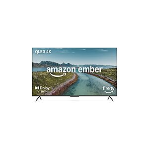 Amazon Ember 75" QLED Series with Fire TV (newest model), 4K Ultra HD smart TV, HDR10+, Dolby Vision, Dolby Audio, quad-core processor, find shows faster with Alexa+ $1049.99