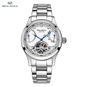 Seagull M163S Automatic Mechanical Watch Multifunction Dial Calendar Sapphire Steel Band $120 + Free Shipping