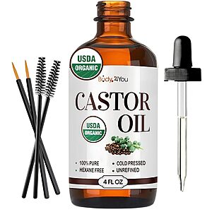 4-Oz BodyJ4You Organic Castor Oil w/ Lash & Brow Application Kit $5.99 w/ S&S + Free Shipping w/ Prime or on $35+