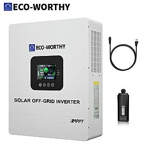 ECO-WORTHY 5000W 48V Solar Inverter 100A MPPT Off-Grid Charger UL1741 $408.40 + Free Shipping