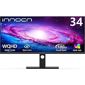34" IPS 1440p WQHD 180Hz G-Sync HDR by Innocen $199.99