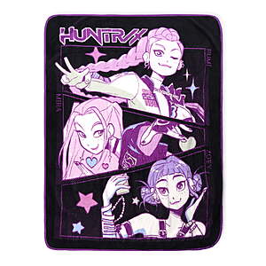 46" x 60" KPOP Demon Hunters Huntrix Pop Stars Throw Blanket (Twin/Full, Black & Purple) $7.97 + Free Shipping w/ Walmart+ or on $35+