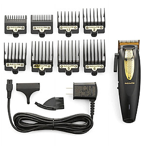 BaBylissPRO LithiumFX Gold Professional Hair Clipper, Cord/Cordless, 5-Position Taper Control, Gold Titanium Tri-Blade + Free Shipping $58.79