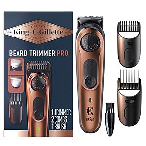 $27.36* | King C. Gillette Beard Trimmer PRO w/ 40 Length Settings & T-Blade at Amazon