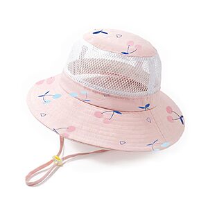 JoyPicks Toddler & Kids' UPF 50+ Sun Hat w/ Breathable Mesh & Adjustable Chin Strap (Various Colors/Prints) from $3.84 + Free Shipping w/ Prime or on $35+