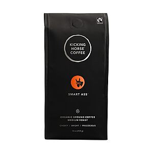 [S&S] $8.77: Kicking Horse Coffee, Smart Ass, Medium Roast, Ground, 10 Ounce