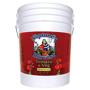 $180.71: Neptune’s Harvest Organic Tomato & Vegetable Plant Fertilizer (2-4-2) Liquid Plant Food (5 Gallon Pail)