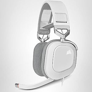 Corsair HS80 RGB USB Premium Gaming Headset with Dolby Audio 7.1 Surround Sound, White $69.99