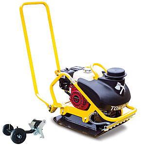 5.5 HP Honda Engine Forward Plate Compactor Walk Behind Vibratory Dirt Asphalt Soil Plate Compactor (Compactor + Wheels) $1923.74